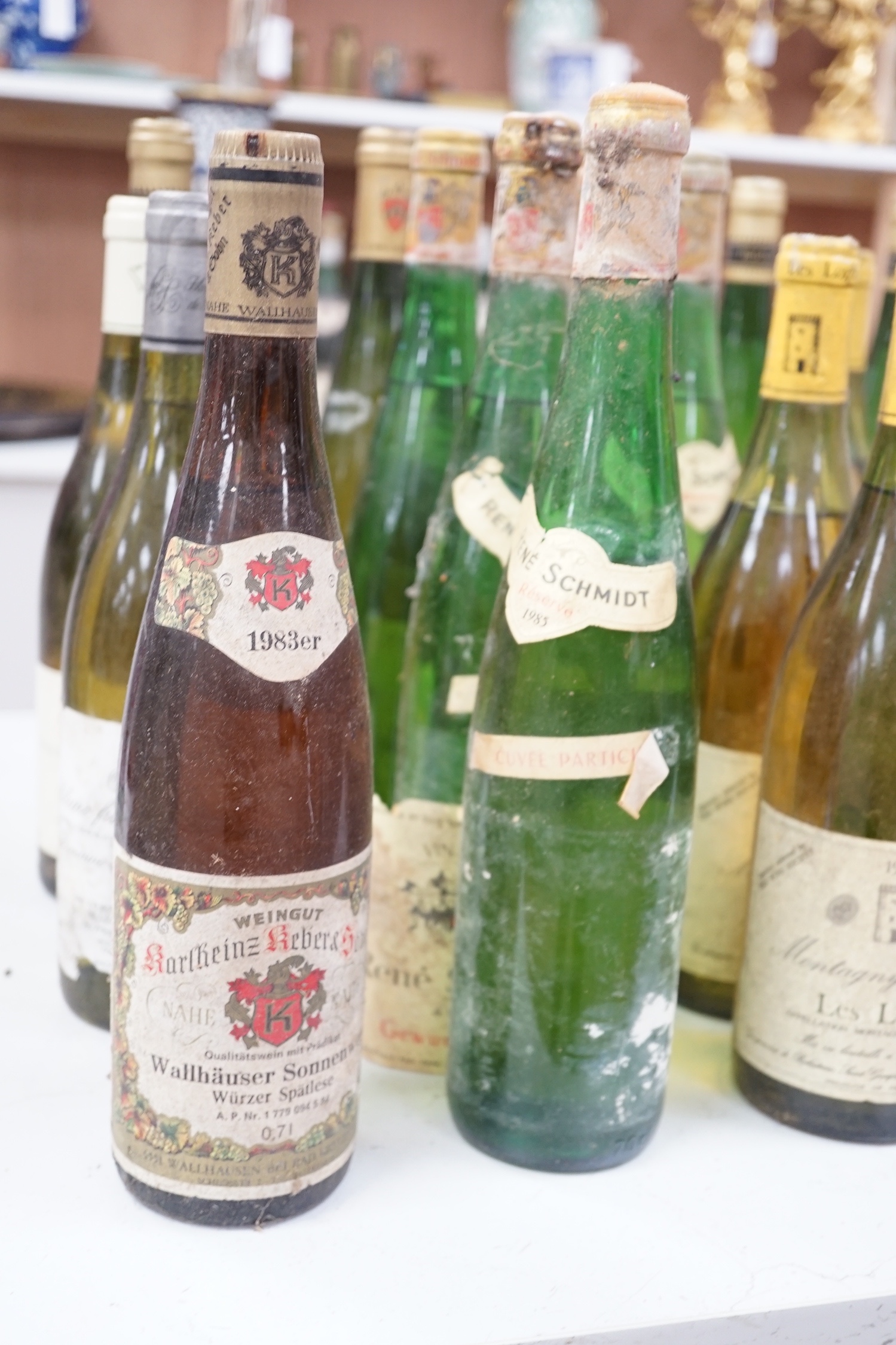 White wine - Six bottles of Les Loges 1983, various bottles of Gewürztraminer etc (24)